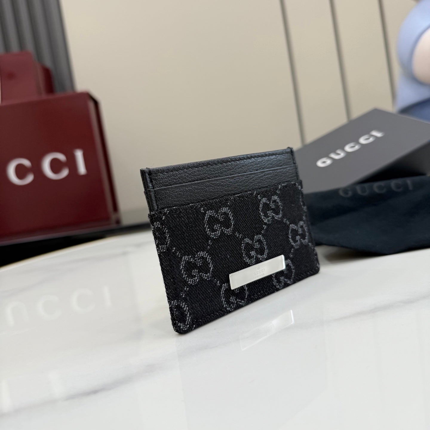 Gucci Black Leather Card Holder