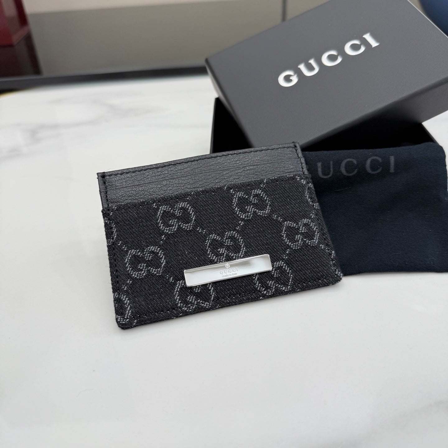 Gucci Black Leather Card Holder