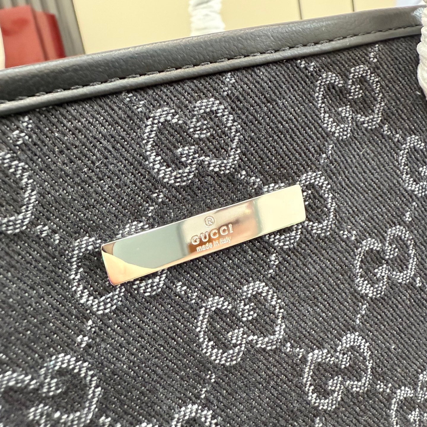 Gucci Black Nylon Tote Bag