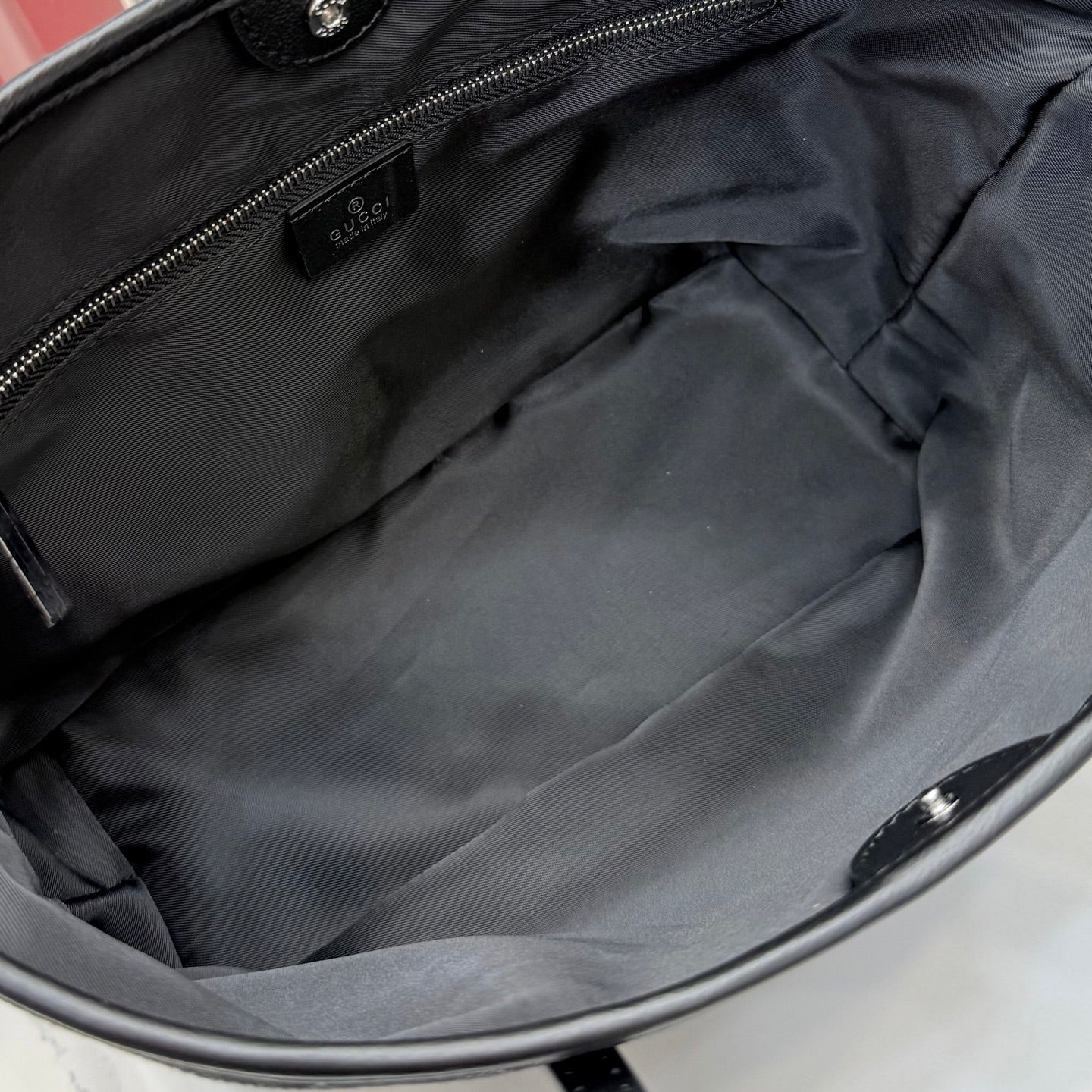 Gucci Black Nylon Tote Bag