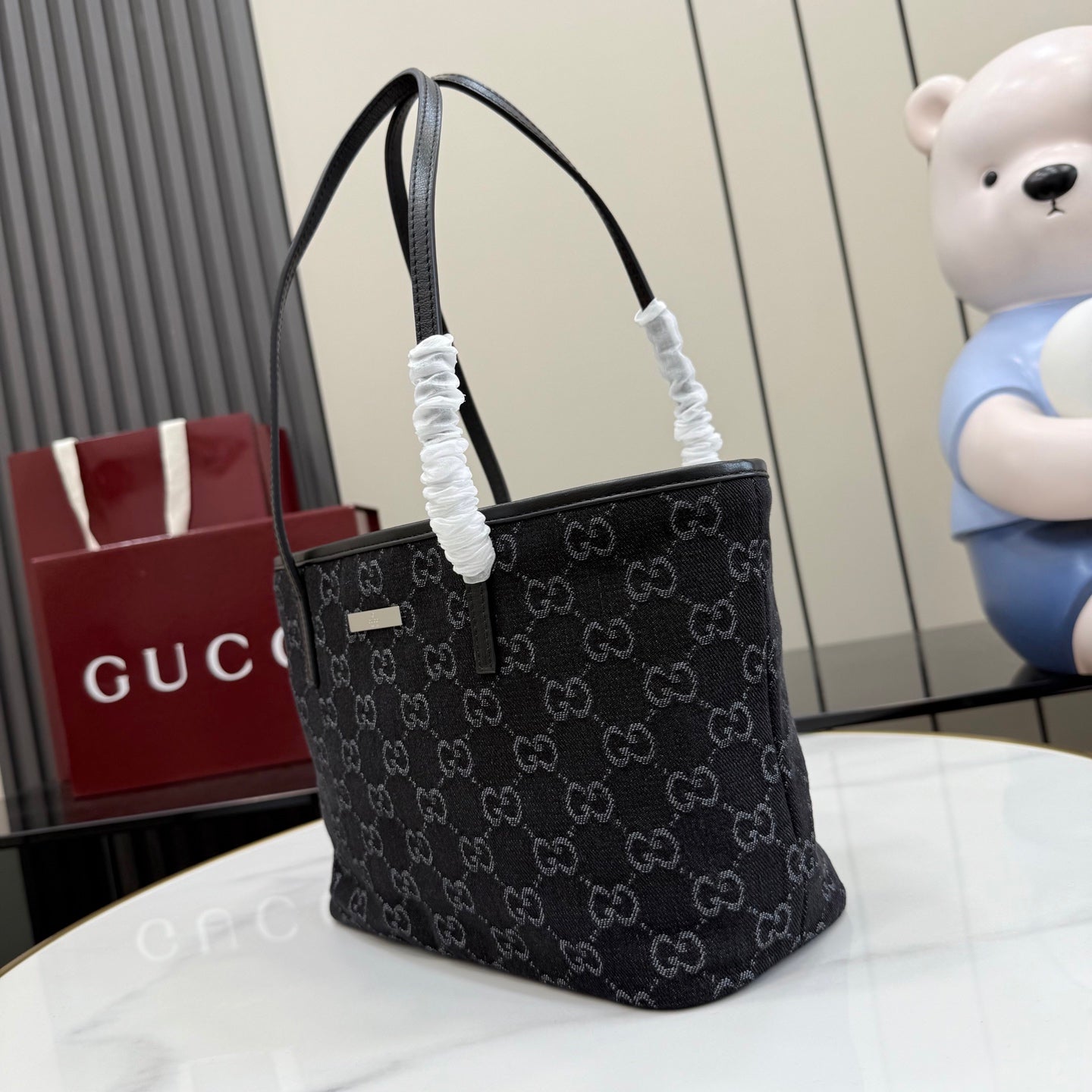 Gucci Black Nylon Tote Bag