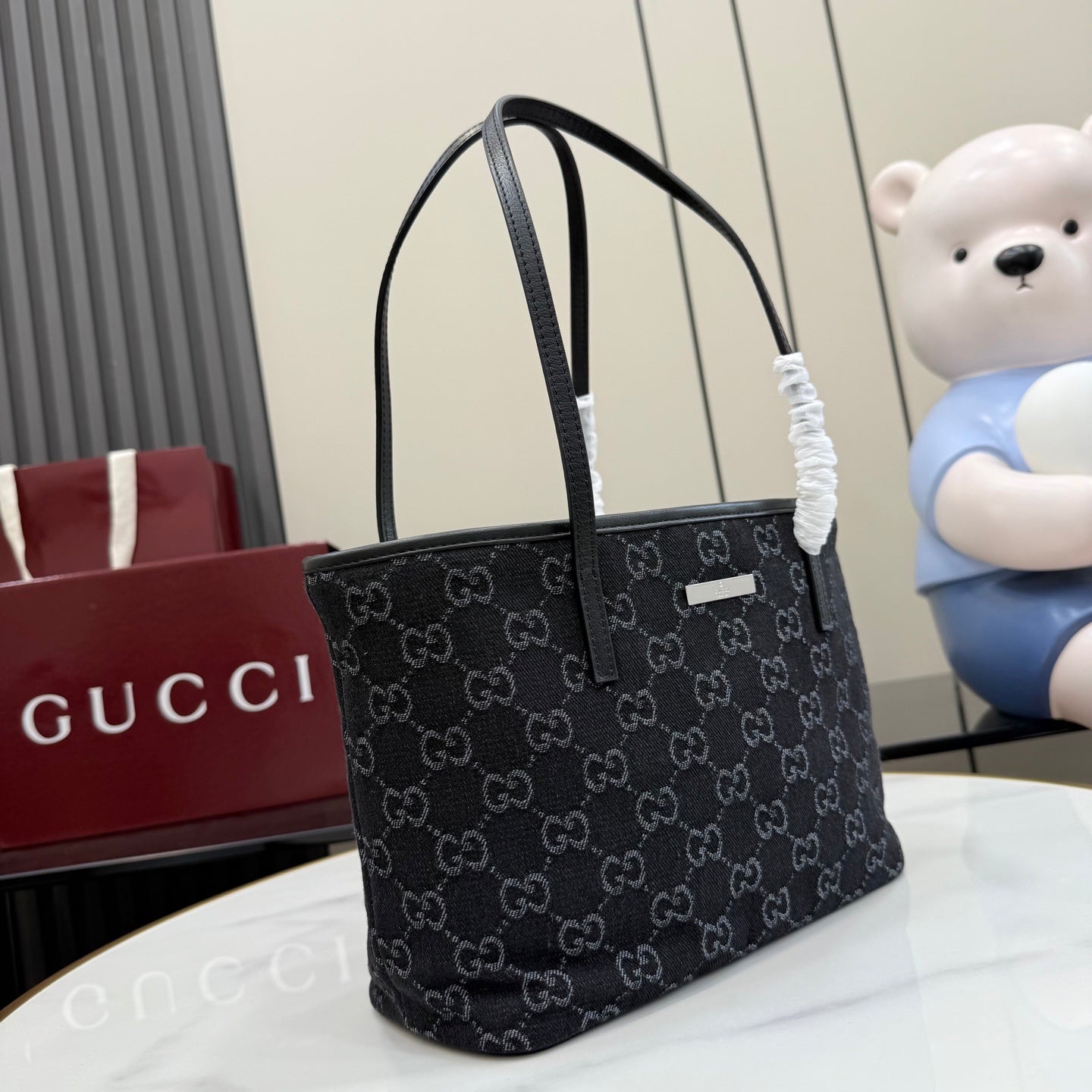 Gucci Black Nylon Tote Bag