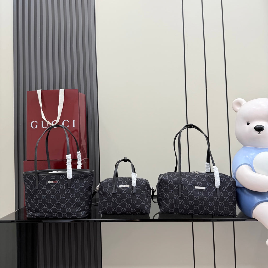 Gucci Black Nylon Tote Bag