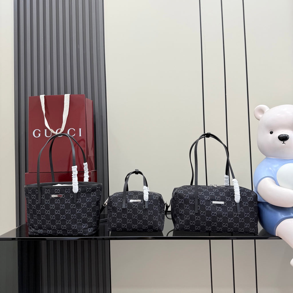 Gucci Black Nylon Tote Bag