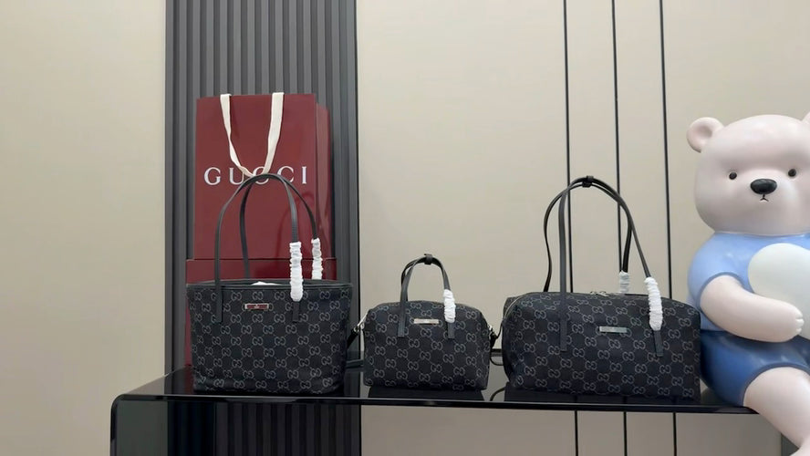Gucci Black Leather Backpack