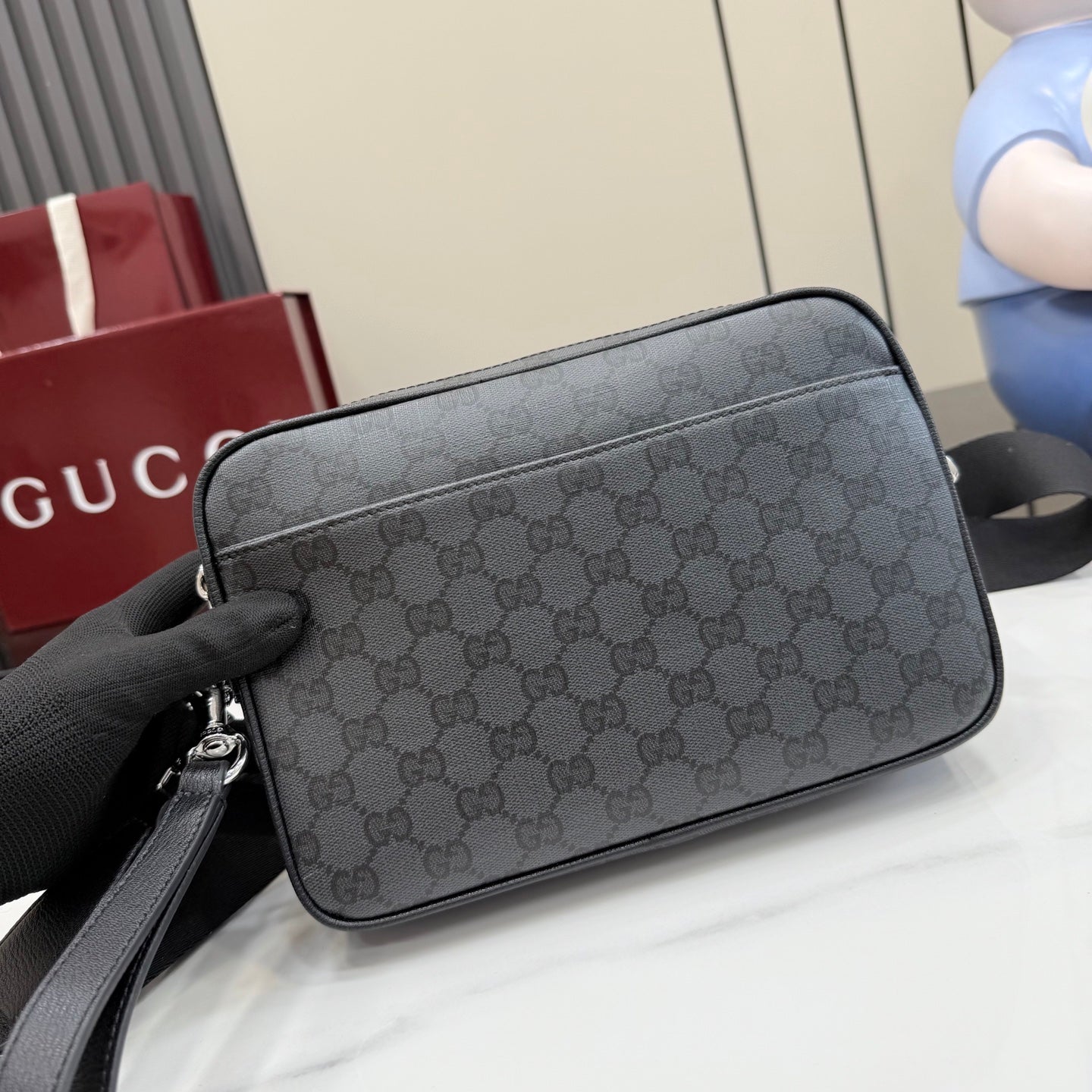 Gucci Black Leather Backpack