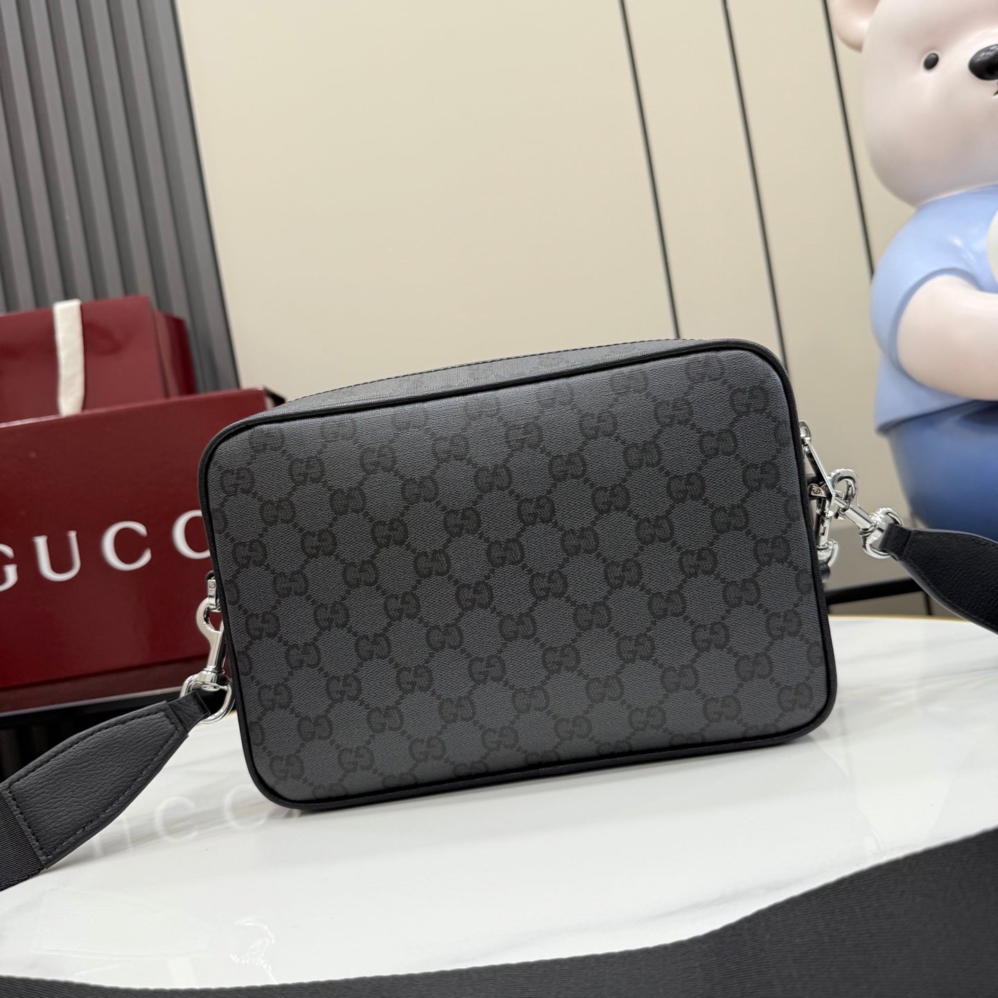 Gucci Black Leather Backpack