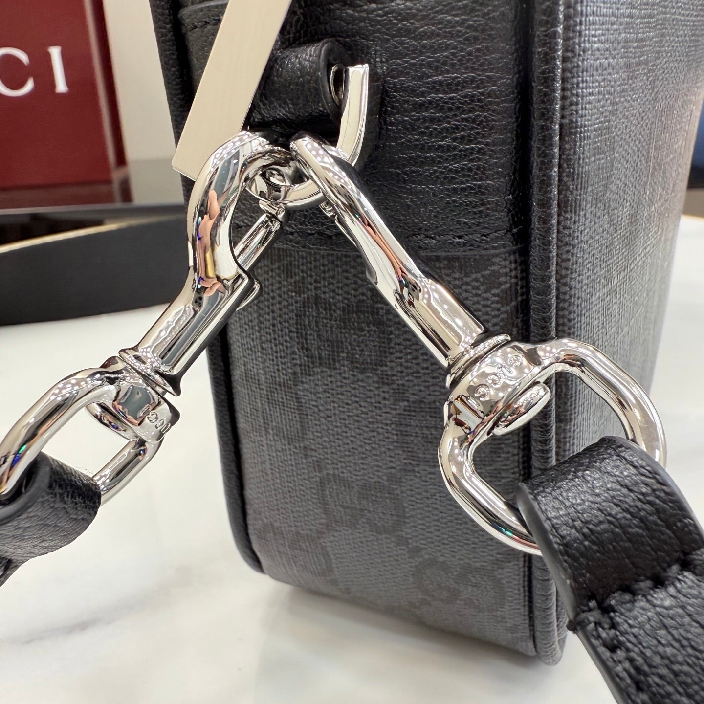 Gucci Black Leather Backpack