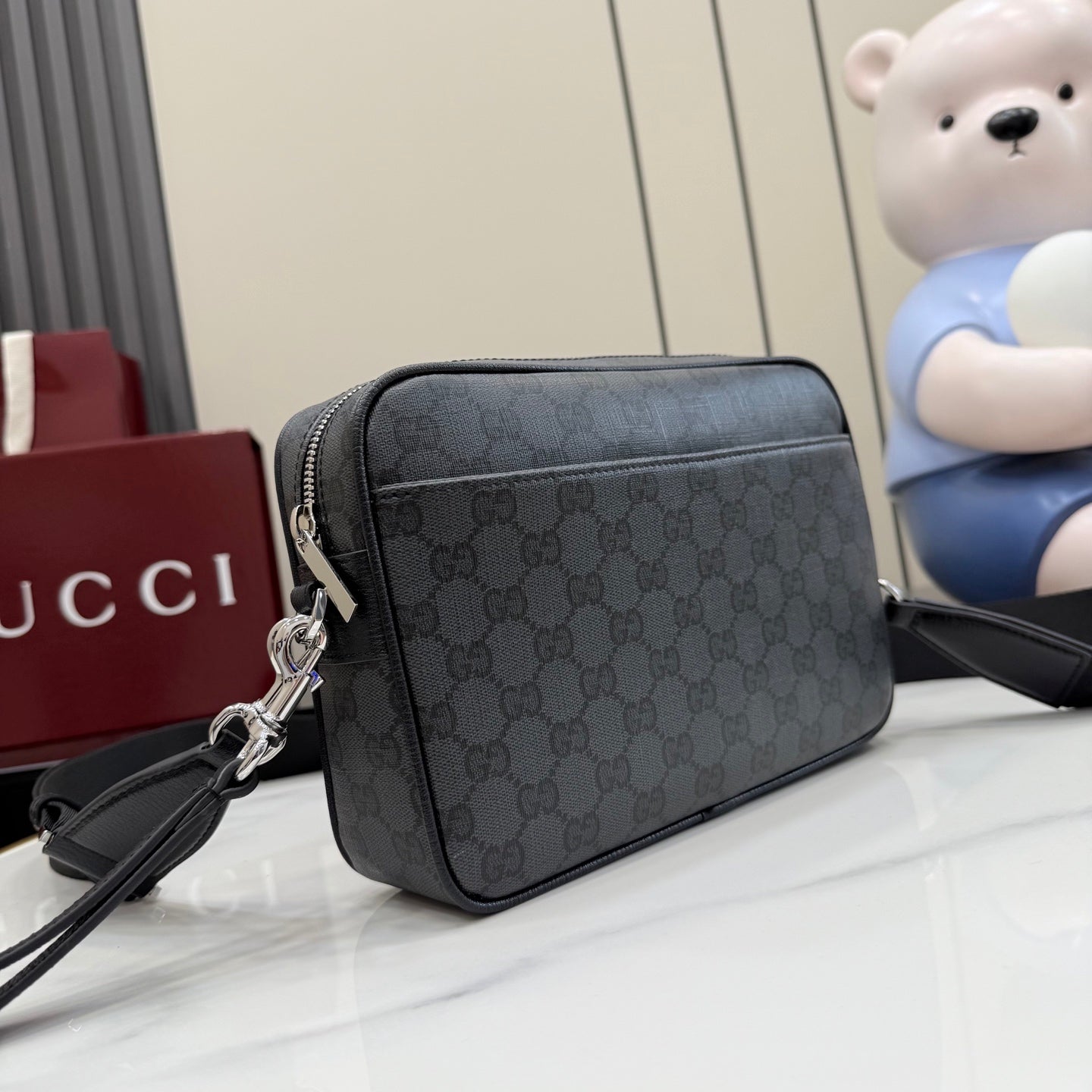 Gucci Black Leather Backpack